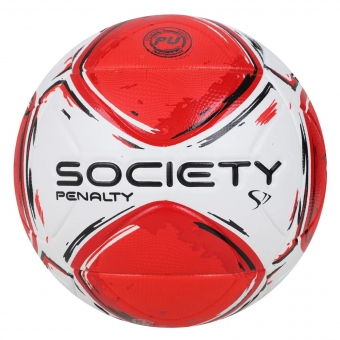 Bola Society Penalty S11 R2 XXIV Branco/Vermelho