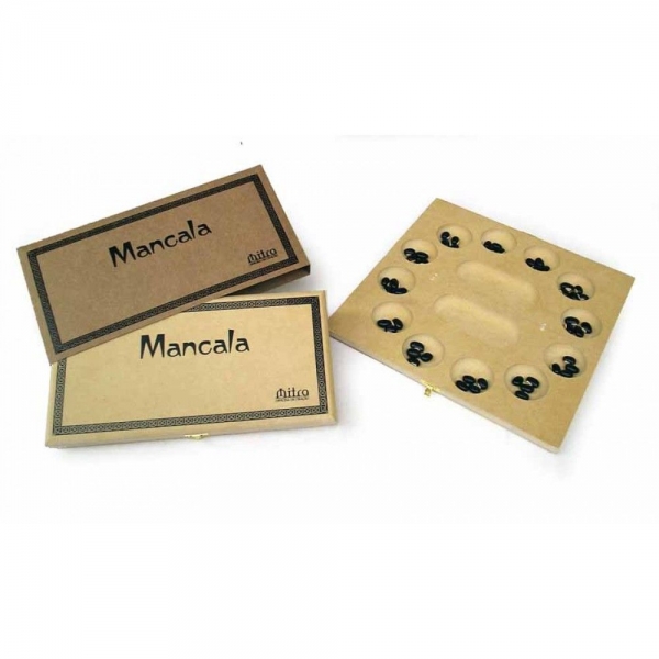 Jogo Mancala em Madeira - Mitra - Marrom