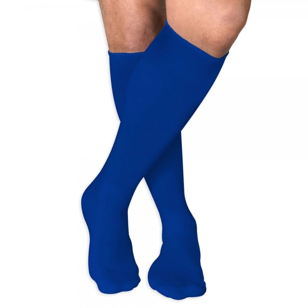 Kit com 10 Pares de Meiões Lisos de Futebol - Severa - Azul