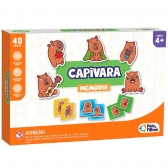 Jogo de Memória Capivara - Pais e Filhos - Branco/Laranja