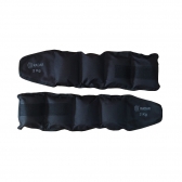 Par de Tornozeleira Caneleira de 2KG Profissional Reforçada - Preto/Branco