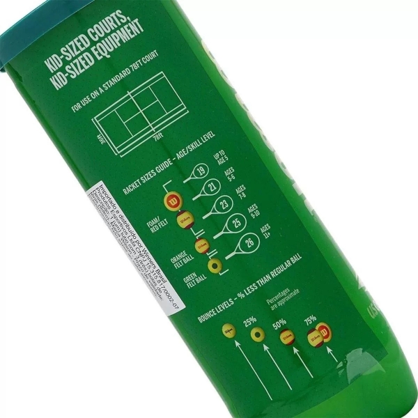 Bola De Tênis Wilson Us Open Green Estágio 1 Tubo Com 03 Bolas - Verde