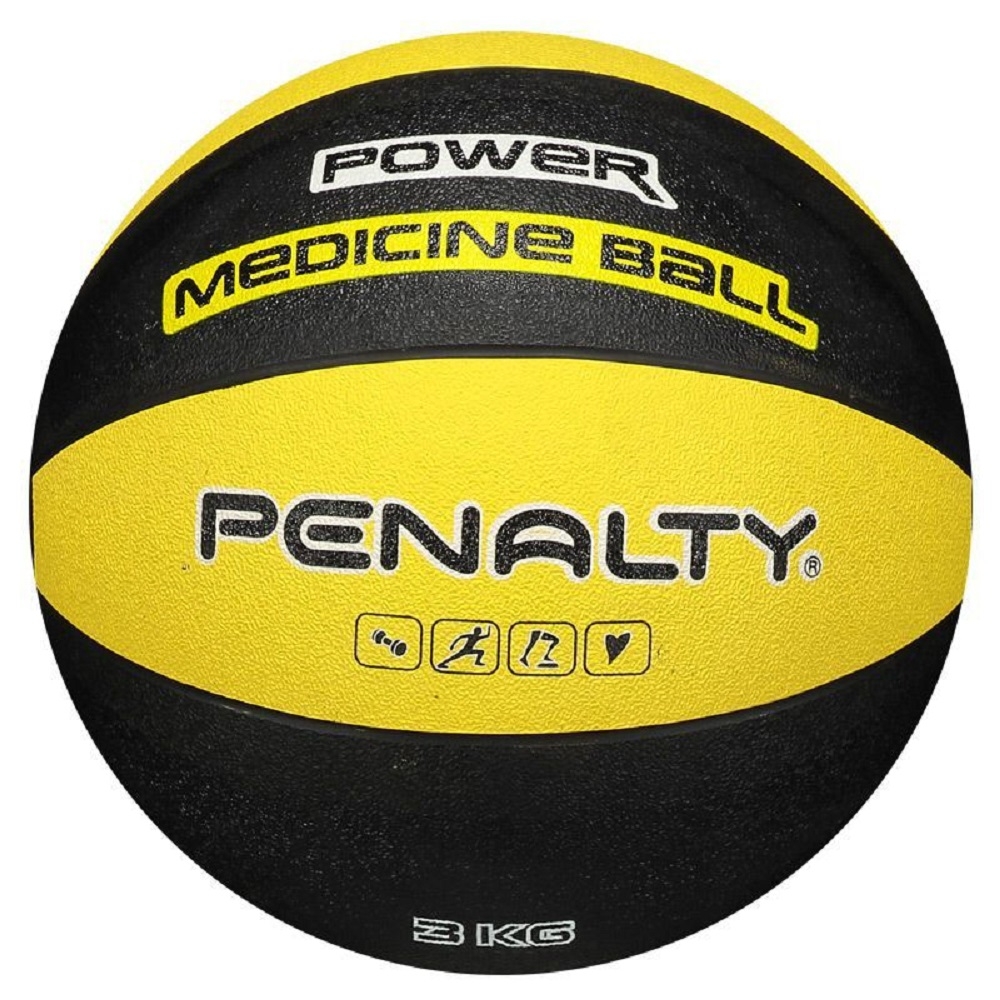 Bola Penalty Medicine Ball VI 3Kg (Amarelo/Preto) - Amarelo/Preto