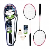 Kit Badminton Art Sport 2 Raquetes e 3 Petecas com Bolsa - Preto