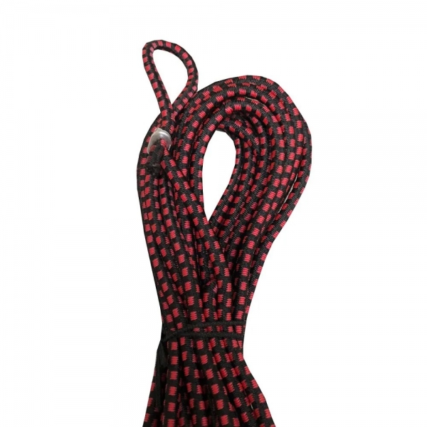 Corda Elástica 10 Metros - Preto/Vermelho
