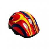 Capacete Infantil Flame Com Led Bicicleta, Skate, Patins e Patinete - Vermelho/Amarelo