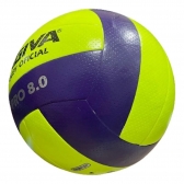 Bola Kagiva Vôlei Pró 8.0 Oficial Super Macia - Amarelo/Roxo