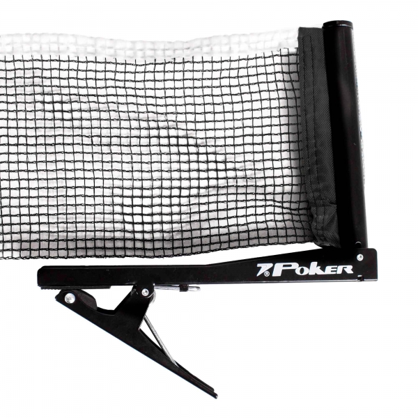 Rede e Suporte para Tênis de Mesa Profissional Poker - Preto