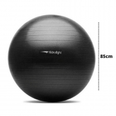 Bola Hidrolight Suiça para Pilates Exercícios de Ginástica 85cm Preta - preto/branco