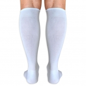 Kit 15 Pares Meião Branco Futebol Adulto Reforçado - TRB - Branco