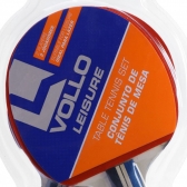 Kit Tênis de Mesa Leisure VT710 com 02 Raquetes e 03 Bolinhas - Vollo - Vermelho/Preto