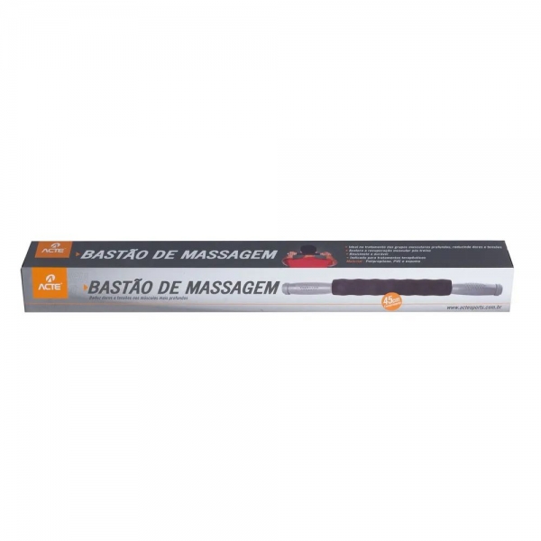 Bastão De Massagem T144 - Acte Sports - Preto/Cinza