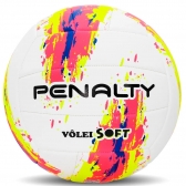 Bola de Vôlei Penalty Soft XXIII Rosa/Amarelo - Branco/Amarelo