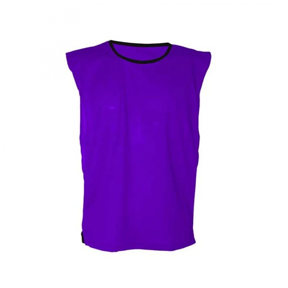 Kit com 8 Coletes Modelo Aberto de Futebol de Campo/Society/Futsal - TRB - Roxo/Branco