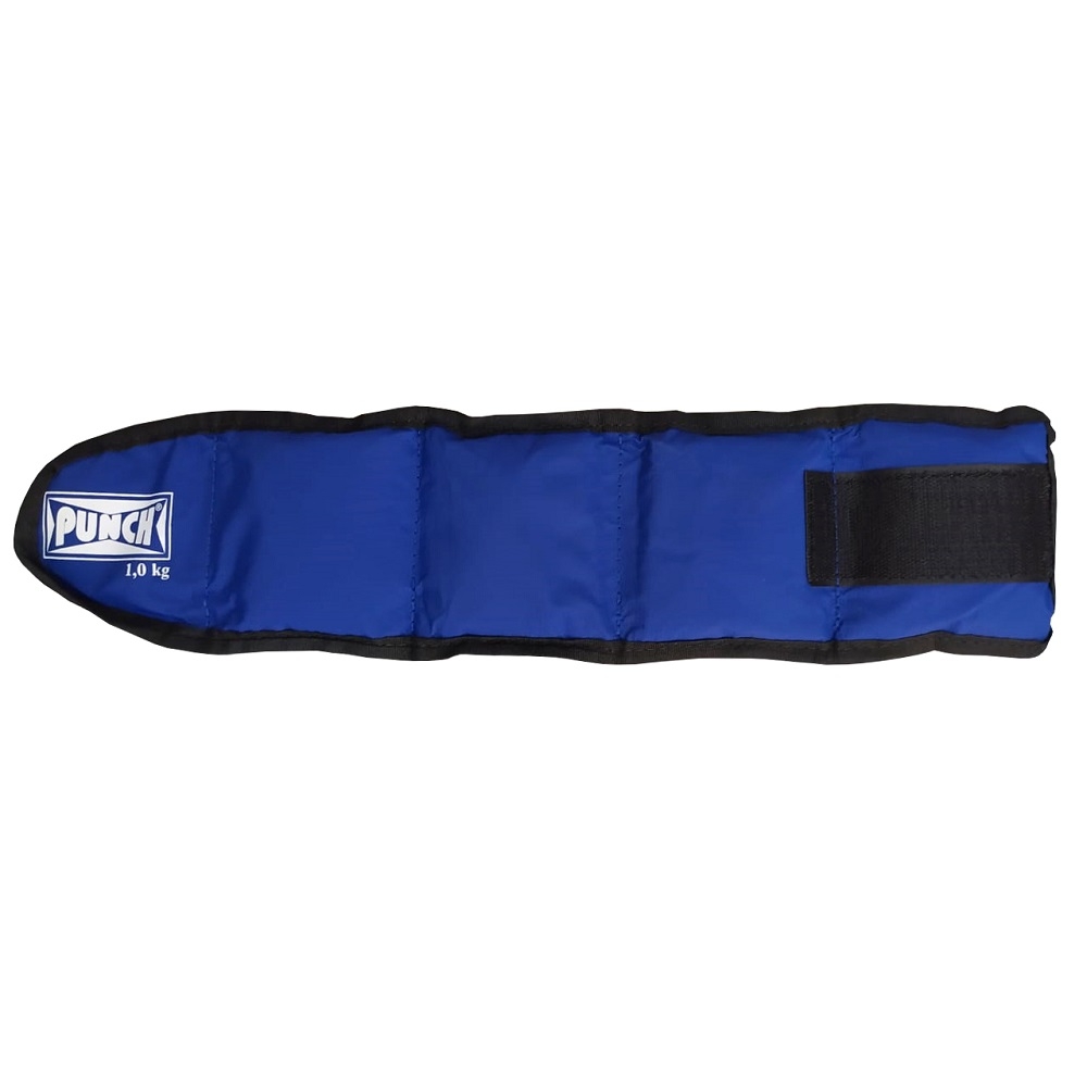 Par de Tornozeleira Caneleira De Peso 1Kg - Punch - Azul