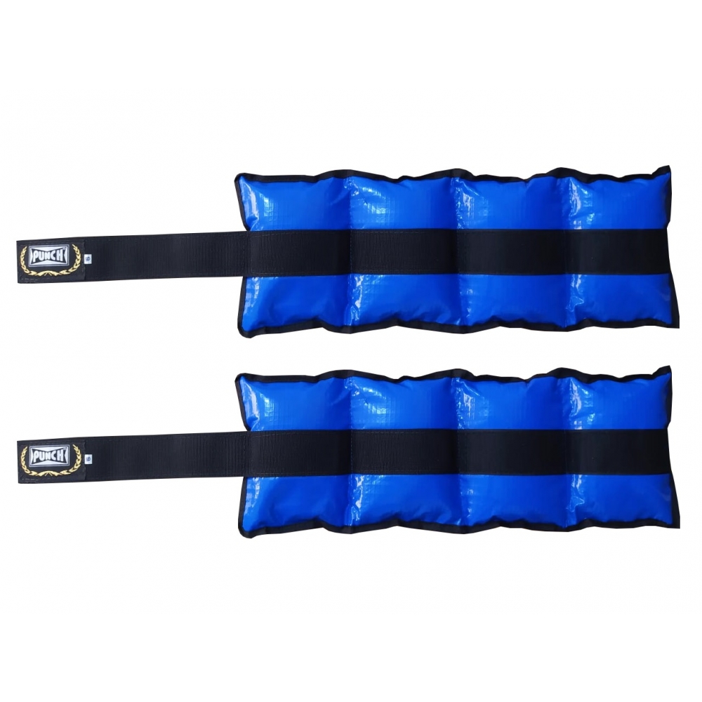 Par de Tornozeleira Caneleira De Peso 6Kg - Punch - Azul