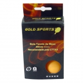 Kit 6 Bolas Tênis de Mesa Gold Sports 5 Star - Laranja