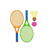 Jogo de Peteca Infantil Kit com 2 Raquetes 1 Bola 1 Peteca - Art Brink - Verde