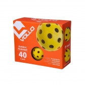 Kit 6 Bolas Pickleball 40 Furos Vollo - Amarelo