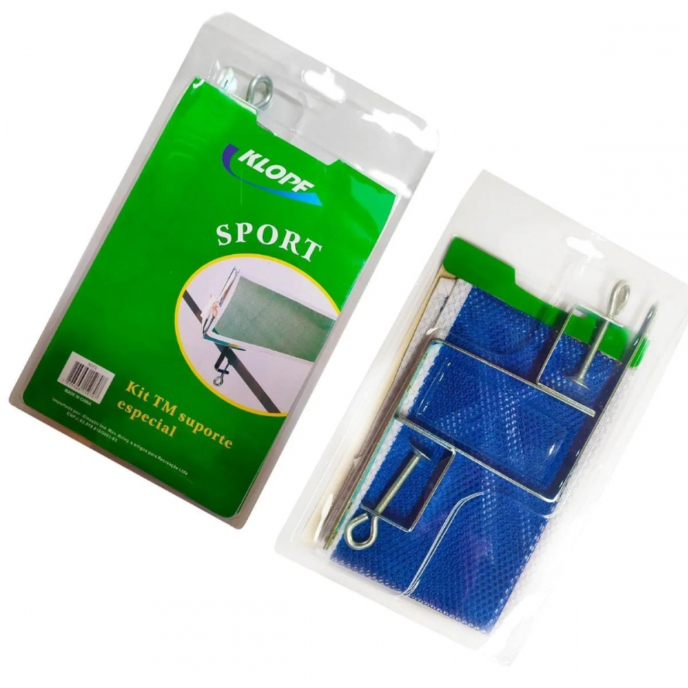 Kit de Tênis De Mesa Suporte e Rede - Klopf - Cód. 5070 - Azul - Azul
