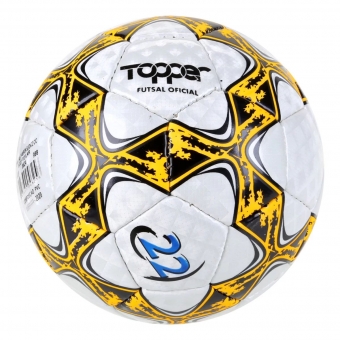 Bola de Futsal Topper Slick 22 Branco + Preto