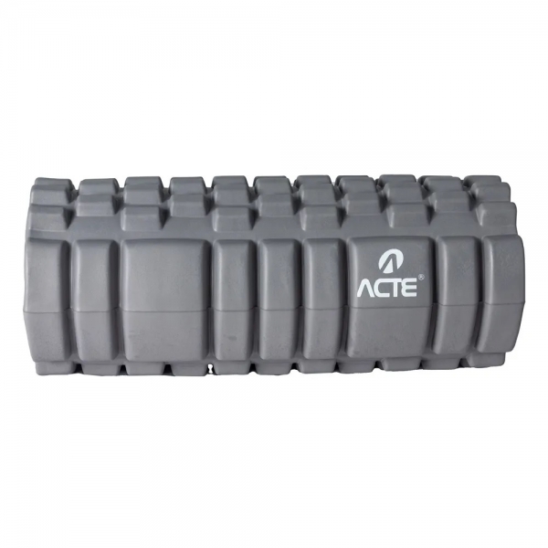 Rolo de Liberação Miofascial T141 Rígido 33cm Cinza Acte Sports - Cinza/Branco