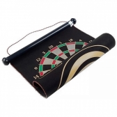 Jogo de Dardos Magnético Dupla Face com 6 Dardos - Preto/Amarelo