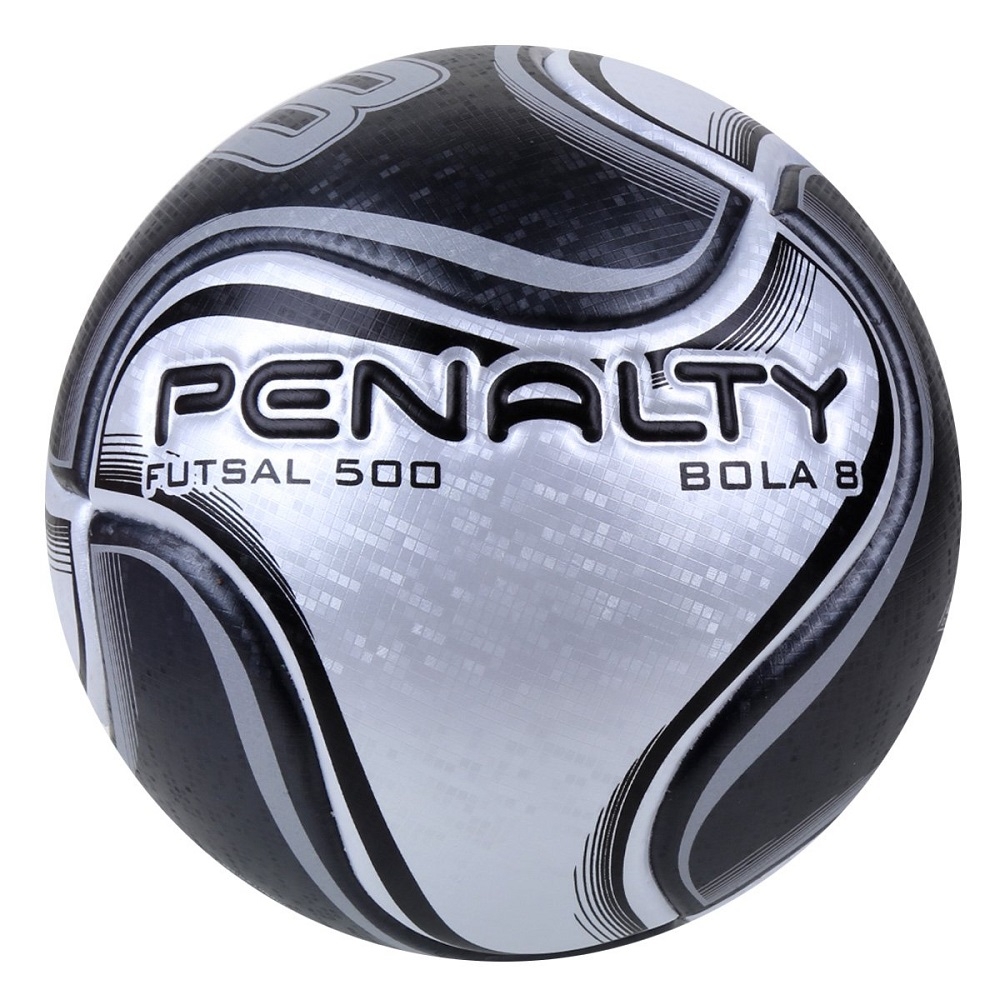 Bola Futsal Penalty 8 X Br Pt - Branco/Preto