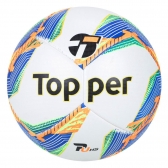 Bola Futebol de Campo Topper Samba Pro - Branco e Azul - Branco/Azul
