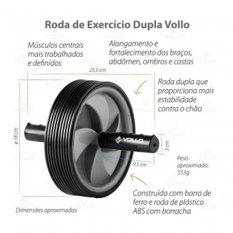 Roda de Exercício Abdominal Dupla Vollo