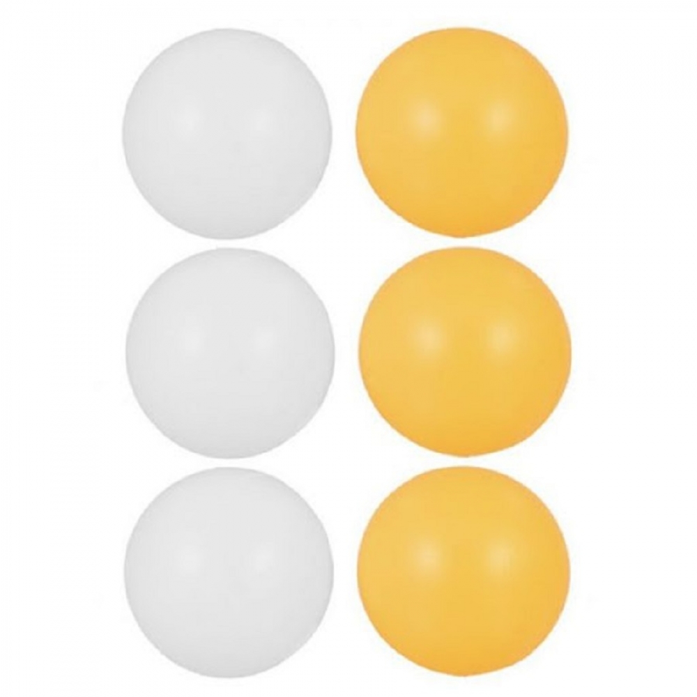Kit 6 Bolas Para Tênis de Mesa Blister - Gold Sports - Branco/Laranja