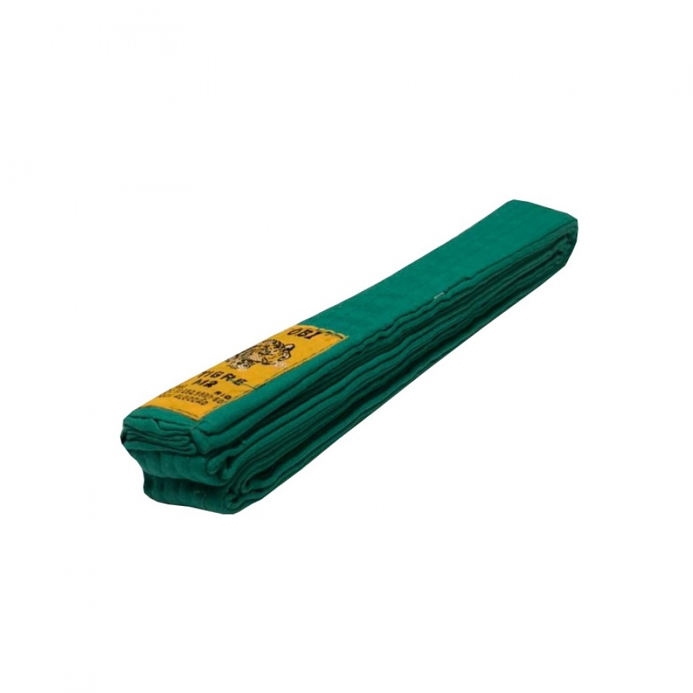 Faixa de Kimono Tigre Obi Infantil M2 - Verde/Amarelo