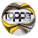 Bola de Futevôlei Topper Pro - Preto/Laranja