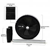 Roda de Exercícios Abdominais Muvin Preta - Preto/Preto
