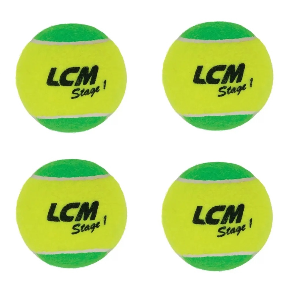 Kit Bola de Tênis Stage 1 LCM com 4 Unidades - Verde