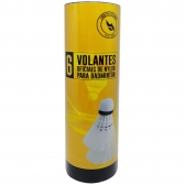 Tubo de Peteca Badminton de Nylon Pista e Campo com 06 Unidades - Branco