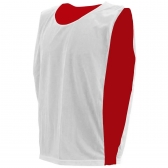 Kit com 20 Coletes Esportivos Dupla Face TRB Branco e Vermelho - Branco/Vermelho