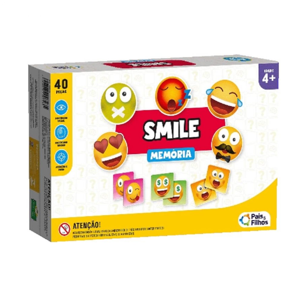 Jogo Da Memória Smile - Pais & Filhos - Branco