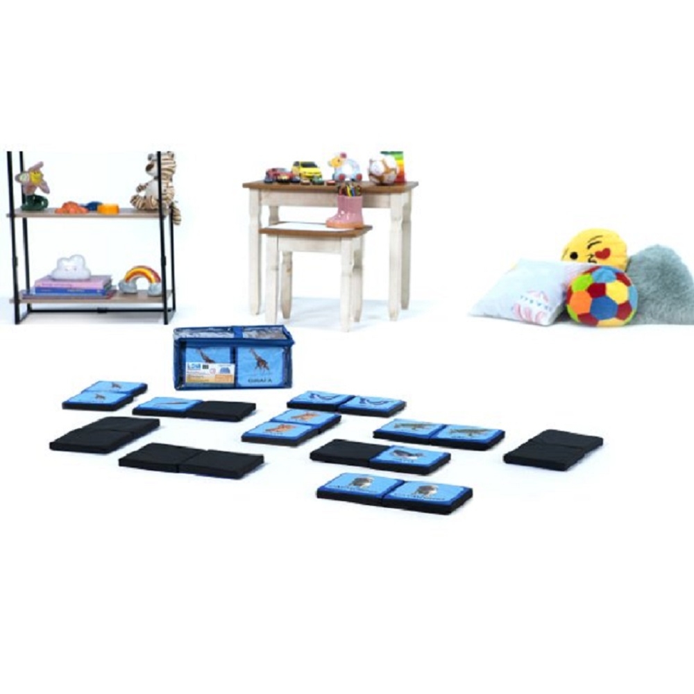 Jogo da Memória de Animais Pequeno - LDM - Azul