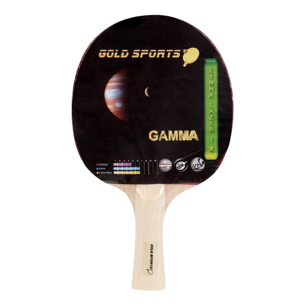 Raquete Tenis De Mesa Gold Sports - Gamma - Preto