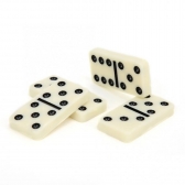 Jogo de Dominó Double Six 28 Peças - Branco