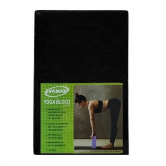 Bloco De Yoga e Pilates EvaMax Preto