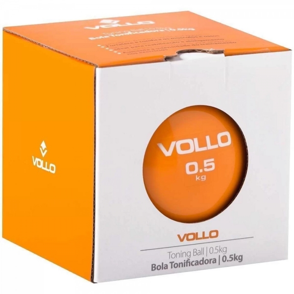 Bola de Ginástica Tonificadora Vollo 0.5Kg - Laranja