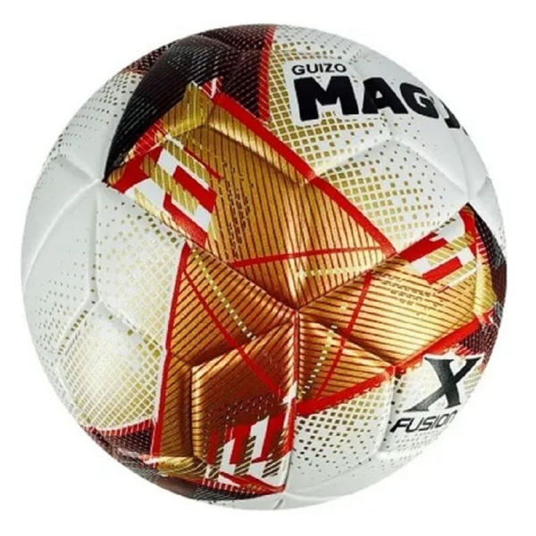 Bola Futsal Magussy Evolution com Guizo - Branco/Vermelho
