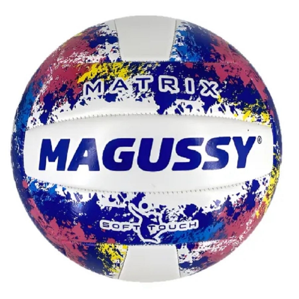 Bola de Vôlei Magussy Matrix Soft Touch - Azul/Branco
