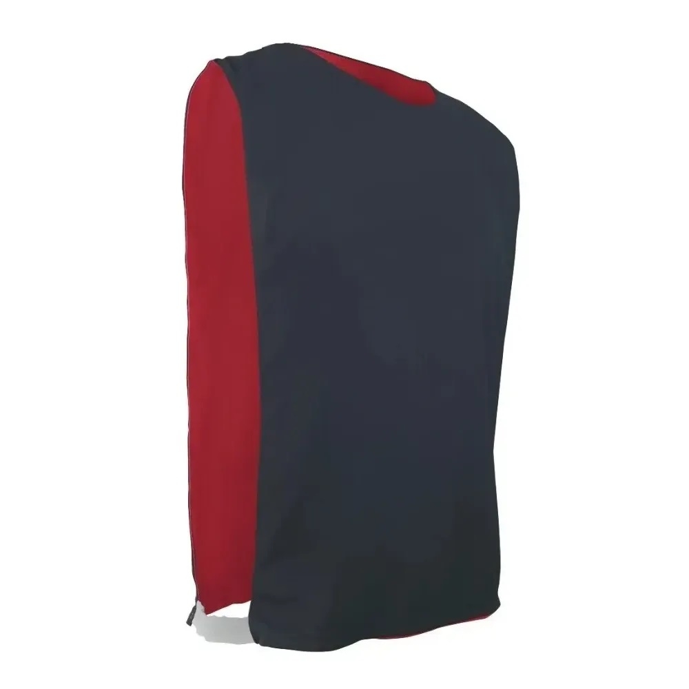 Kit com 15 Coletes Esportivos Dupla Face TRB Vermelho e Preto - Vermelho/Preto