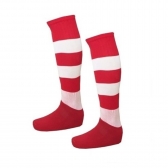 Meião Profissional Listrado - Kanxa - Vermelho/Branco