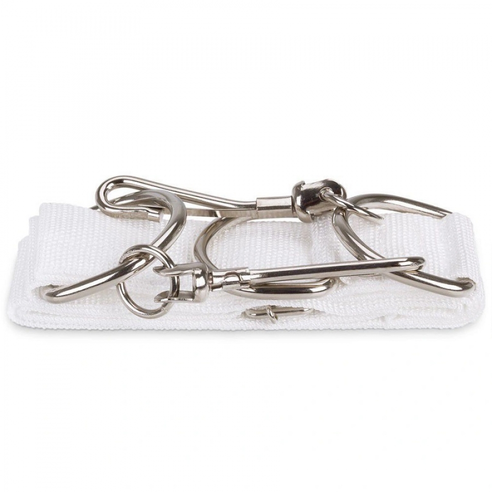 Faixa de Centro com Mosquetão para Rede de Tênis Oficial - Master Rede - Branco