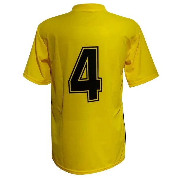 Kit com 20 Camisas Esportivas TRB Amarelo/Preto - Amarelo/Preto