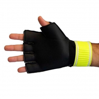 Luva de Goleiro Futsal Preto com Amarelo - Progne